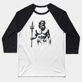 Poseidon Greek Mythology Streetart Style Baseball T-Shirt